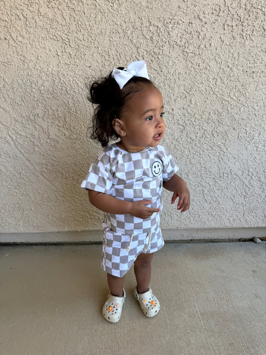 Checkered Shorts Set