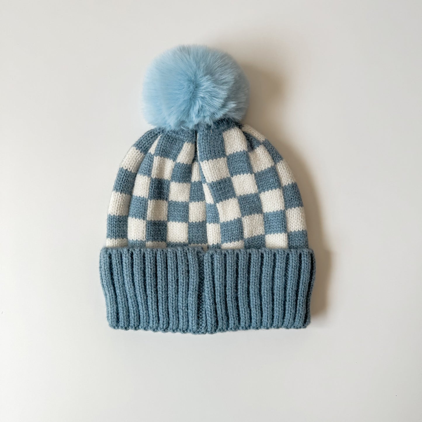 Checker Pom Beanie
