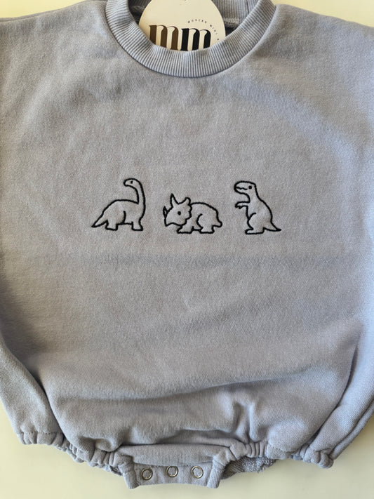 Dino Embroidered Bubble Romper
