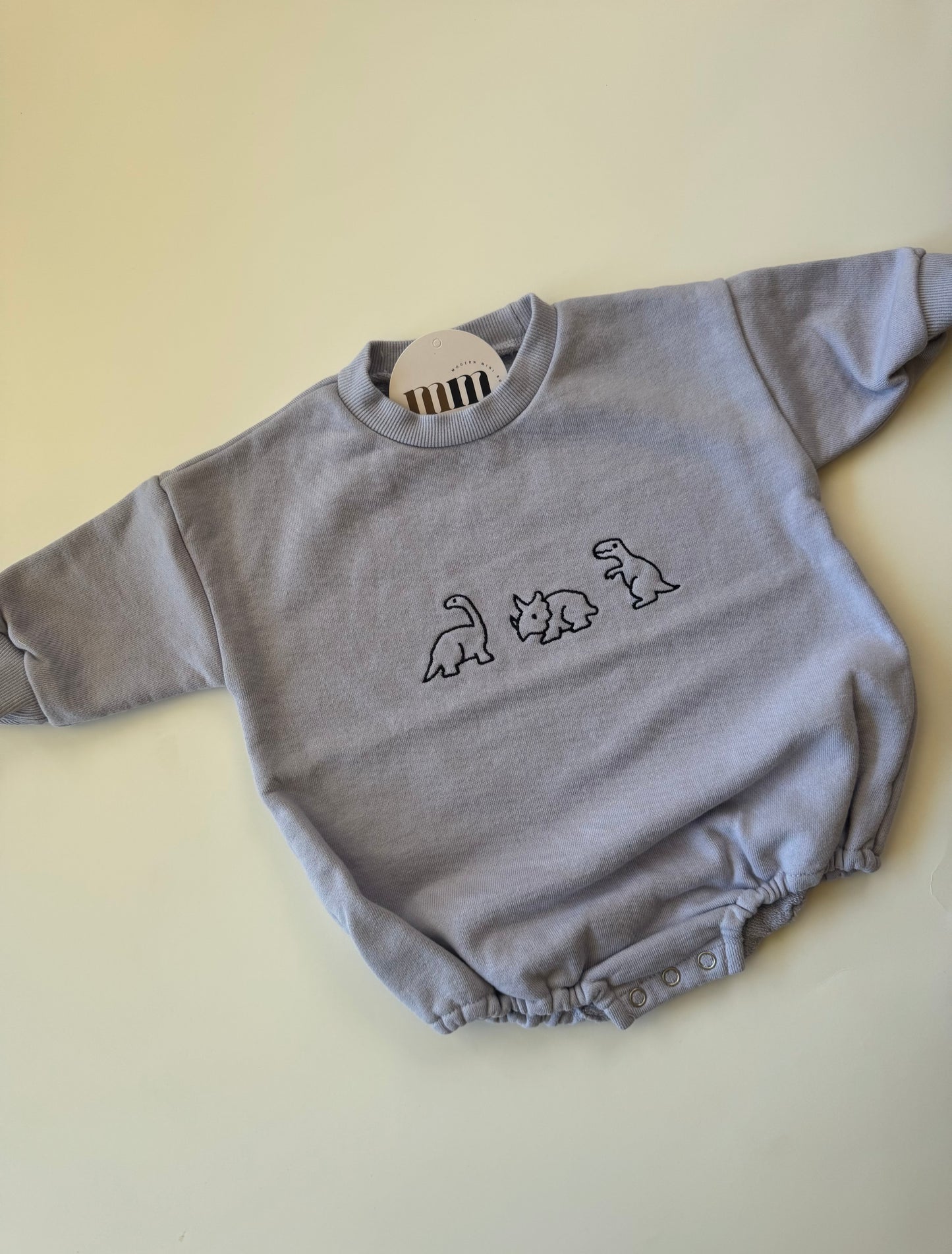 Dino Embroidered Bubble Romper