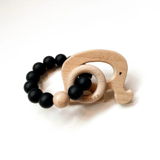 Elephant Teether (pink or black)