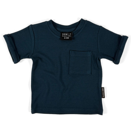 Bamboo Waffle Pocket Tee (Dusk)