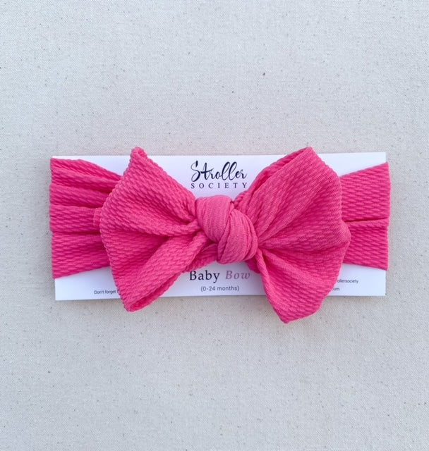 Adjustable Bullet Bow - Bright Pink