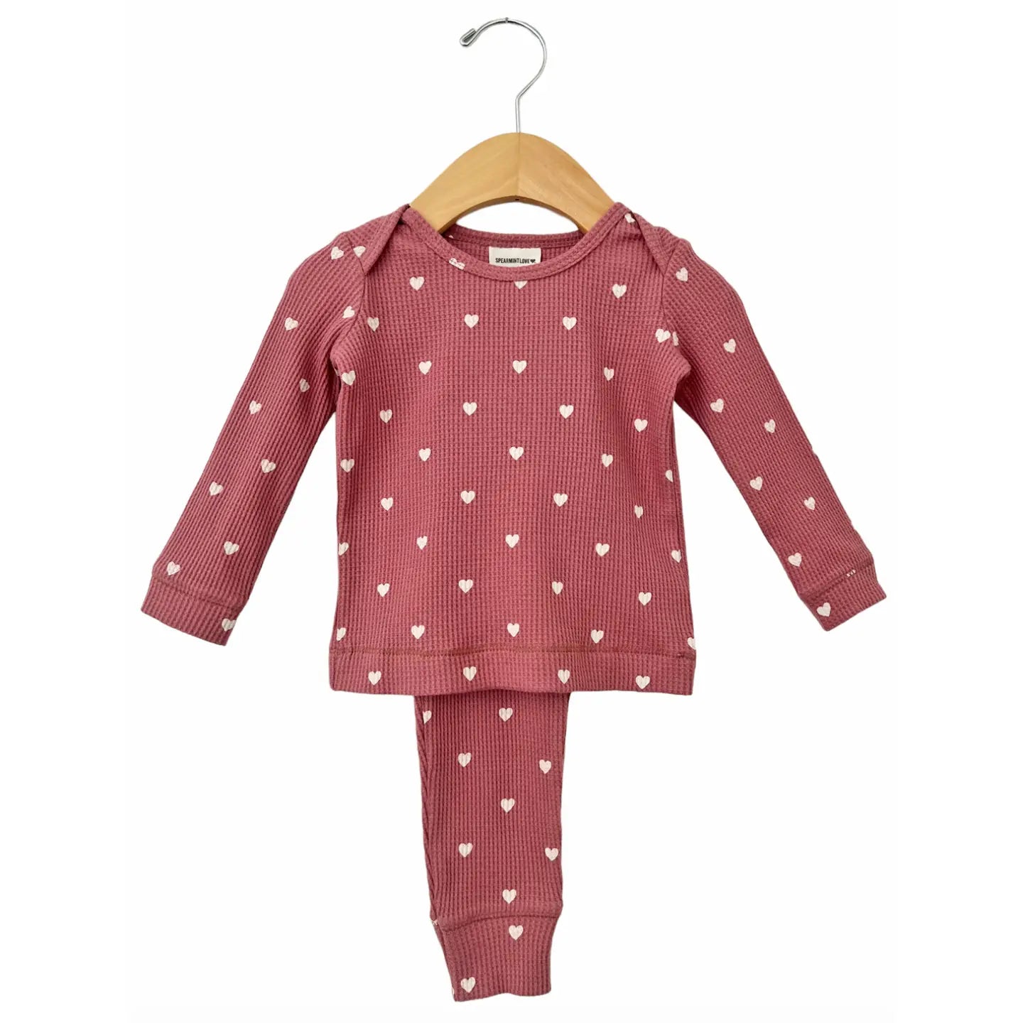 Mauve Heart Waffle Set