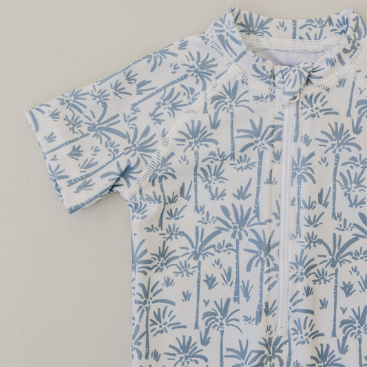 Palm Tree Zip Swimsuit