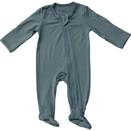 Dusty Blue Bamboo Zip