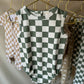 Matcha Checker Bubble Romper