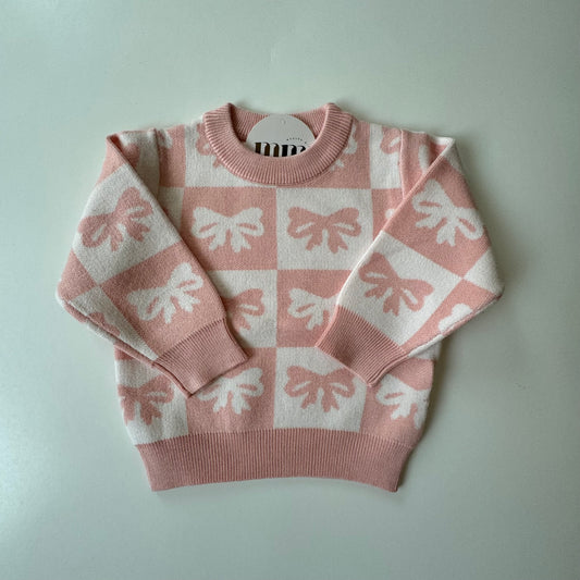 Cozy Coquette Check Sweater