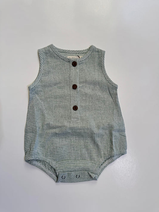 Marco Gingham Romper (green)