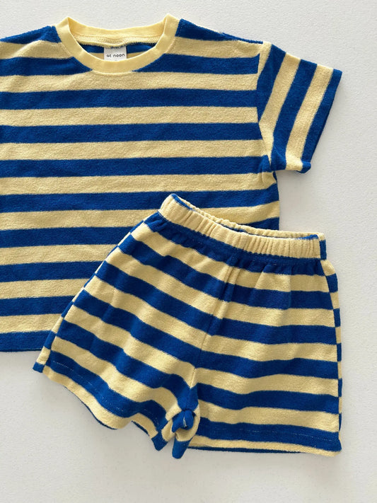Stripe Short Set (yellow + blue)