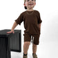 Bamboo Waffle Short (Brown)