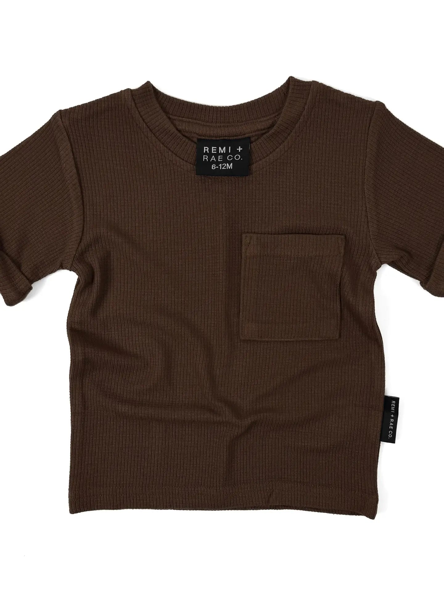 Bamboo Waffle Pocket Tee (Brown)