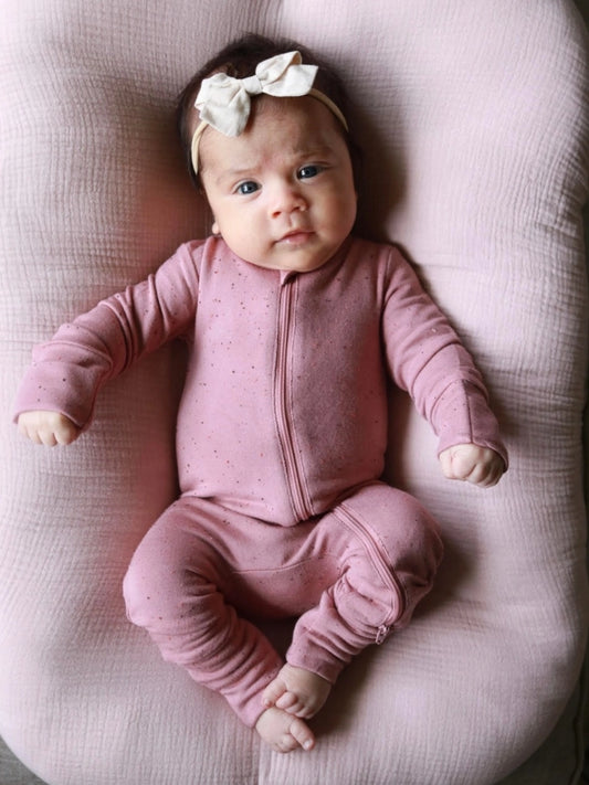 Mauve Speckle 2-way Zip