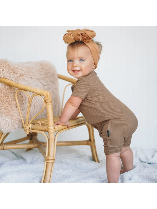 Mocha Shortie Romper