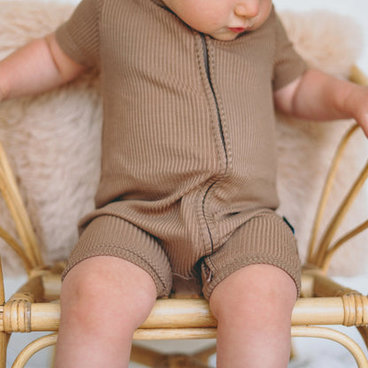 Mocha Shortie Romper