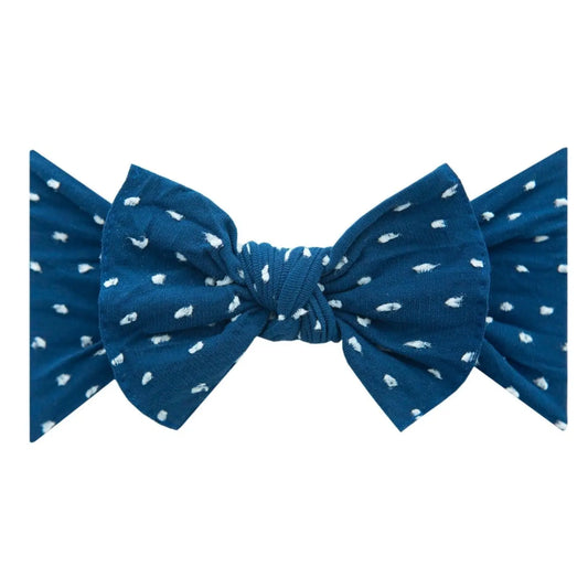 Navy Speckled Dot Bow