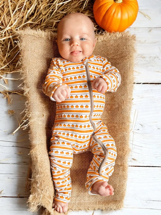 Pumpkin Stripe Zip