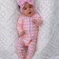Pumpkin Stripe Zip (pink)