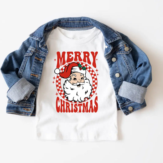 Merry Christmas Retro Santa Tee