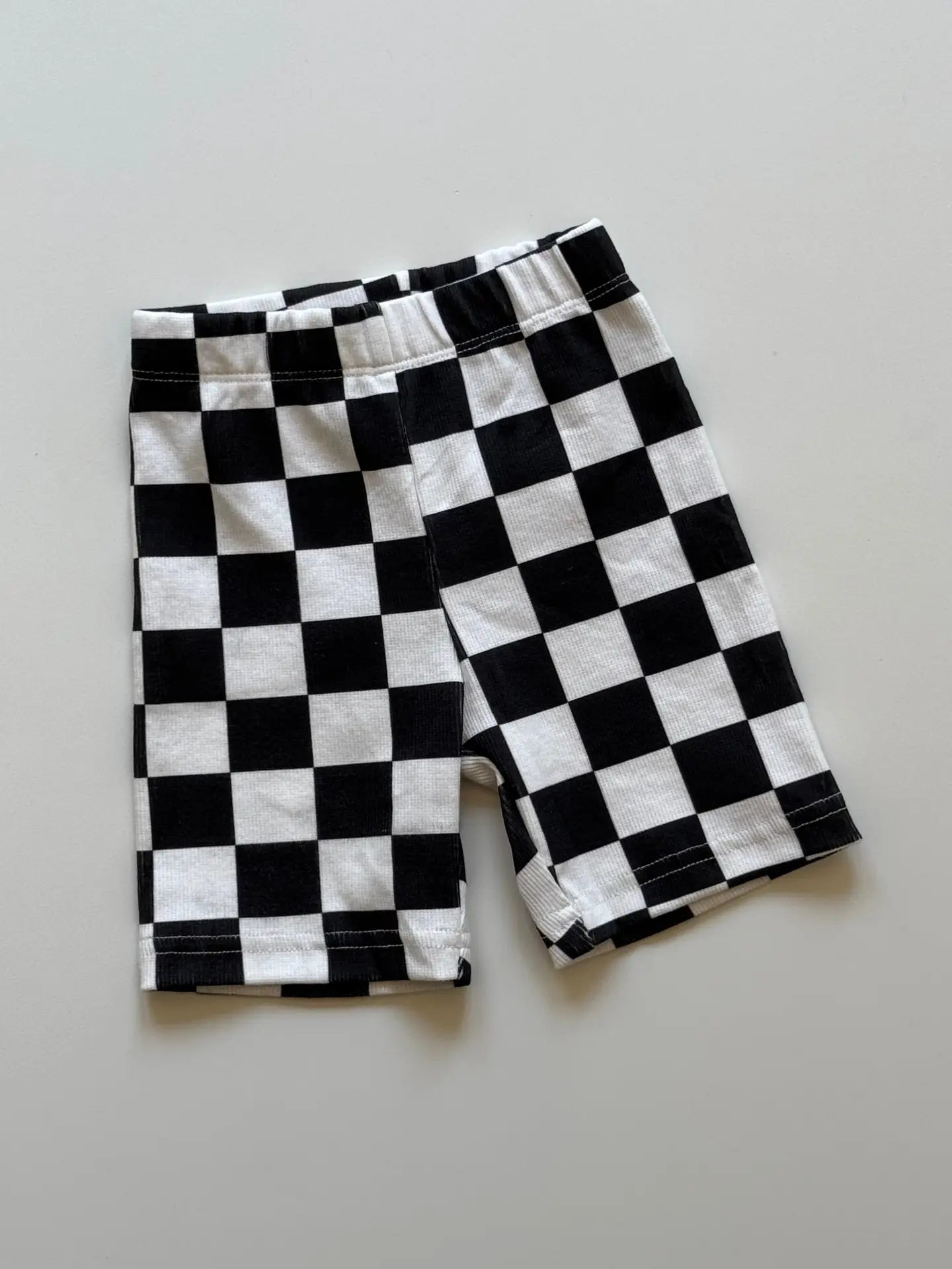 Checkered Biker Shorts