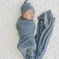 Dusty Blue Stretch Swaddle (bamboo)