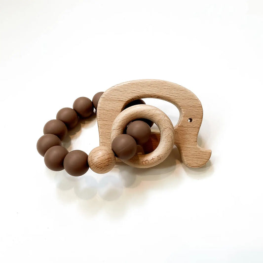 Elephant Teether  (pink or brown)